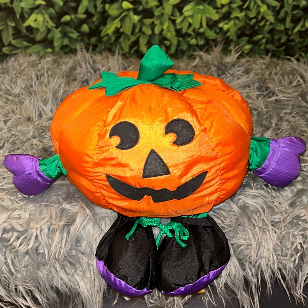 VTG 1996 Gibson Greetings Jack-o’-lantern HALLOWEEN PUMPKIN Plush Toy 13" GUC